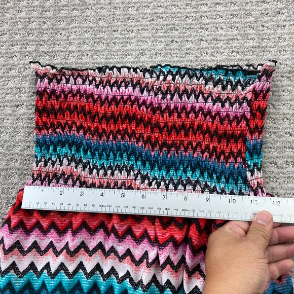 Guilty Women's Mini Tube Top Dress Size Large L Multicolor Colorful Strapless - Picture 5 of 9